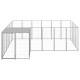 Chenil extérieur cage enclos parc animaux chien argenté 8,47 m² acier  02_0000304 