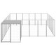 Chenil extérieur cage enclos parc animaux chien argenté 12,1 m² acier  02_0000237 