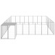 Chenil extérieur cage enclos parc animaux chien argenté 20,57 m² acier  02_0000252 