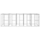 Chenil extérieur cage enclos parc animaux chien extérieur acier galvanisé avec toit 12,1 m²  