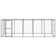 Chenil extérieur cage enclos parc animaux chien extérieur acier avec toit 12,1 m²  