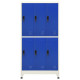 Armoire à casier avec 6 compartiments acier 90x45x180 cm - Couleur au choix Gris-bleu