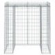 Mur de gabion pour poubelle 110x91x120 cm fer galvanisé 