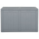 Boîte de rangement de jardin 180 l gris pp rotin 