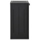 Armoire de rangement de jardin noir 65x45x88 cm pp rotin 