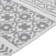 Tapis gris et blanc 80x300 cm coton 