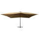 Parasol en porte-à-faux avec mât en bois 400 x 300 cm - Couleur au choix Taupe