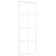 Porte coulissante verre esg et aluminium 76x205 cm blanc 