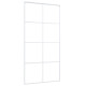 Porte coulissante verre esg dépoli aluminium 102,5x205 cm blanc 