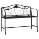 Banc de jardin 2 places 104 cm noir acier 