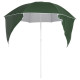 Parasol de plage avec parois latérales 215 cm - Couleur au choix Vert