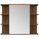 Armoire à miroir de salle de bain 80 x 20,5 x 64 cm bois brun helloshop26 02_0006721 