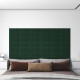 Panneaux muraux 12 pcs 30x15 cm tissu 0,54 m² - Couleur au choix Vert-foncé