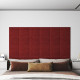 Panneaux muraux 12 pcs 30x30 cm tissu 1,08 m² - Couleur au choix Rouge-bordeaux