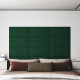 Panneaux muraux 12 pcs 60x30 cm tissu 2,16 m² - Couleur au choix Vert-foncé