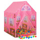 Tente de jeu pour enfants avec 250 balles rose 69x94x104 cm 