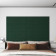 Panneaux muraux 12 pcs 90x15 cm tissu 1,62 m² - Couleur au choix Vert-foncé