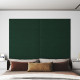 Panneaux muraux 12 pcs 90x30 cm tissu 3,24 m² - Couleur au choix Vert-foncé