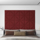 Panneaux muraux 12 pcs 30x30 cm tissu 0,54 m² - Couleur au choix Rouge-bordeaux
