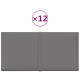 Panneaux muraux 12 pcs 30x15 cm tissu 0,54 m² - Couleur au choix 