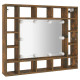 Armoire à miroir avec led chêne fumé 91x15x76,5 cm 