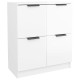 Buffets 2 pcs blanc brillant 60x30x70 cm bois d'ingénierie 