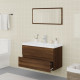 Meubles de salle de bain chêne marron bois d'ingénierie 