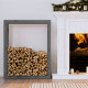 Support pour bois de chauffage bois de pin massif - Dimensions et couleur au choix Gris|80 x 25