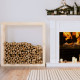 Support pour bois de chauffage bois de pin massif - Dimensions et couleur au choix Naturel|100 x 25