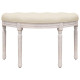 Banc vintage beige 81,5x41x49 cm lin 