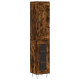 Buffet haut 34,5x34x180 cm bois d'ingénierie - Couleur au choix Chêne-fumé