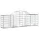 Paniers à gabions arqués 11 pcs 200x30x60/80 cm fer galvanisé 