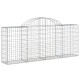 Paniers à gabions arqués 13 pcs 200x30x80/100 cm fer galvanisé 