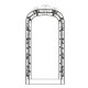 Arche de jardin noir 116x45x240 cm acier 
