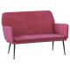 Banc 108x79x79 cm velours - Couleur au choix Rouge-bordeaux