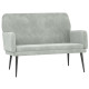 Banc 108x79x79 cm velours - Couleur au choix Gris-clair