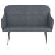 Banc gris foncé 110x76x80 cm velours 