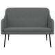 Banc gris foncé 110x76x80 cm tissu 