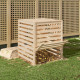Composteur 82,5x82,5x99,5 cm bois massif de pin - Couleur au choix Naturel