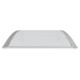 Auvent de porte gris et transparent 100x75 cm polycarbonate 