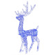 Décorations de noël de renne acrylique 2 pcs 120 cm bleu 