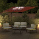 Parasol cantilever à led terre cuite 400x300 cm 