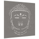 Décoration murale jardin 55x55 cm motif de tête de bouddha 