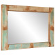 Miroir 70x50 cm bois massif de récupération et verre 