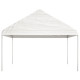 Belvédère avec toit blanc 20,07x4,08x3,22 m polyéthylène 