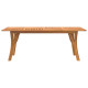 Table de jardin 200x90x75 cm bois d'acacia solide 