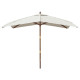 Parasol de jardin avec mât en bois 300 x 300 x 273 cm - Couleur au choix Sable