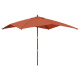 Parasol de jardin avec mât en bois 300 x 300 x 273 cm - Couleur au choix 