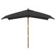 Parasol de jardin avec mât en bois 300 x 300 x 273 cm - Couleur au choix Noir