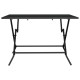 Table de jardin pliable anthracite 110x80x72 cm maille d'acier 